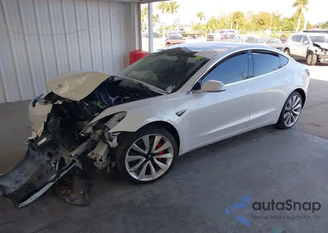 2018 Tesla Model 3 Long Range/Performance from USA, damaged, VIN 5YJ3E1EB3JF082243